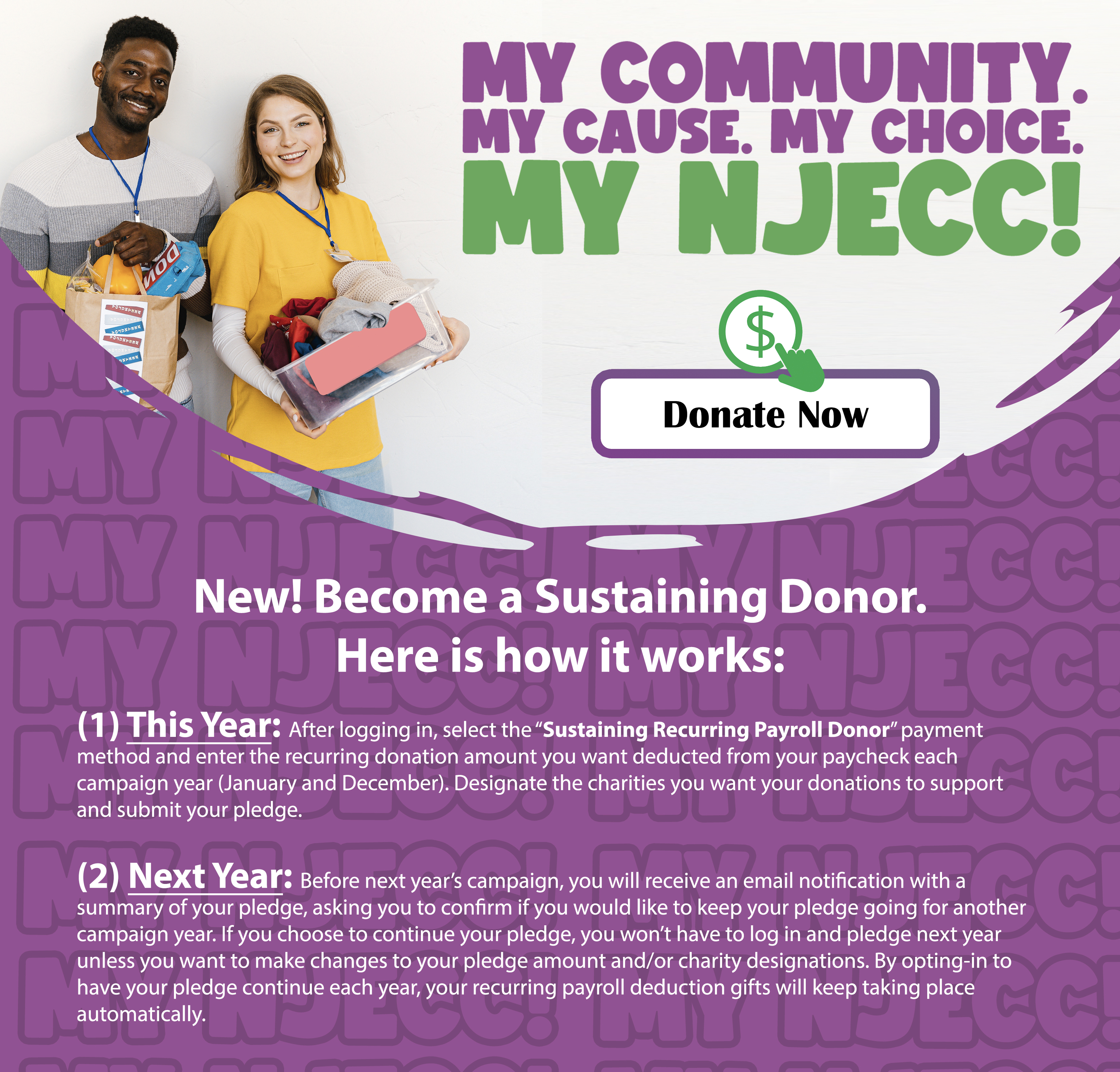 Donate through the 2023 NJECC Sept-Dec 2023